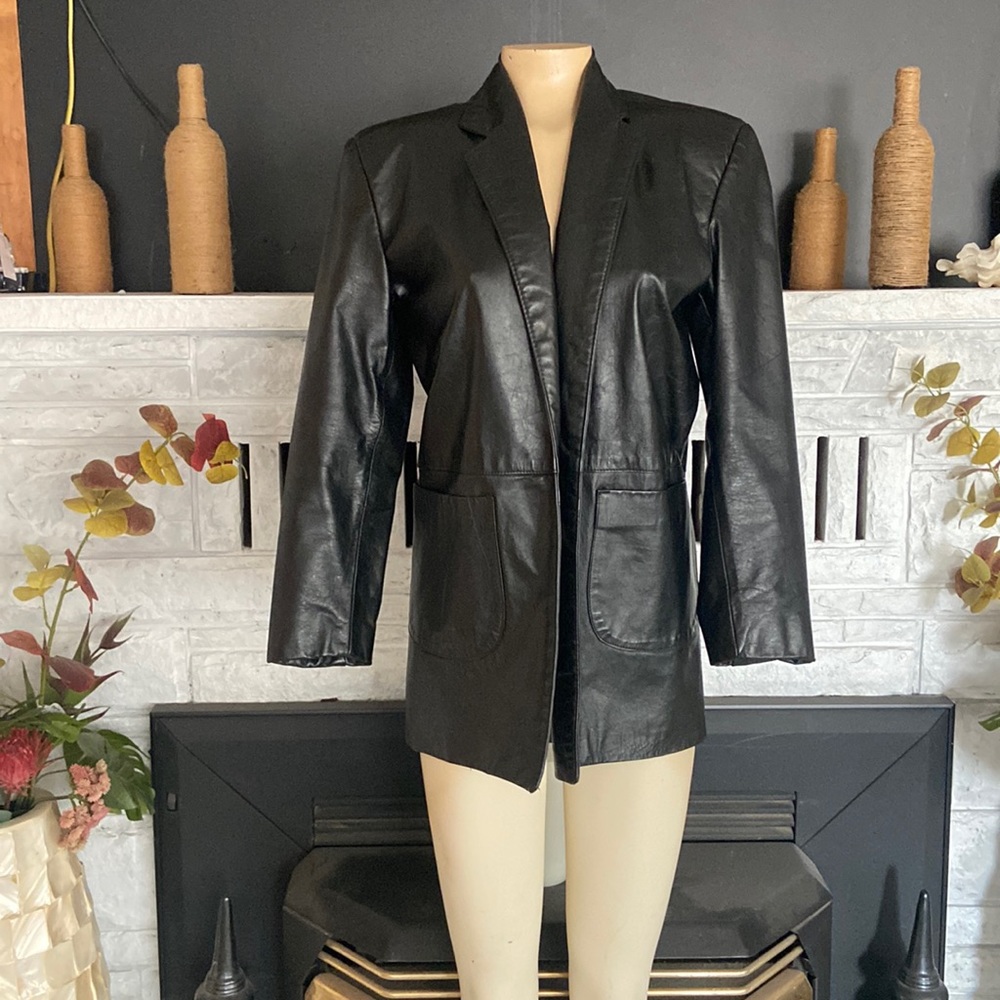 GIII Leather jacket with shoulder pads